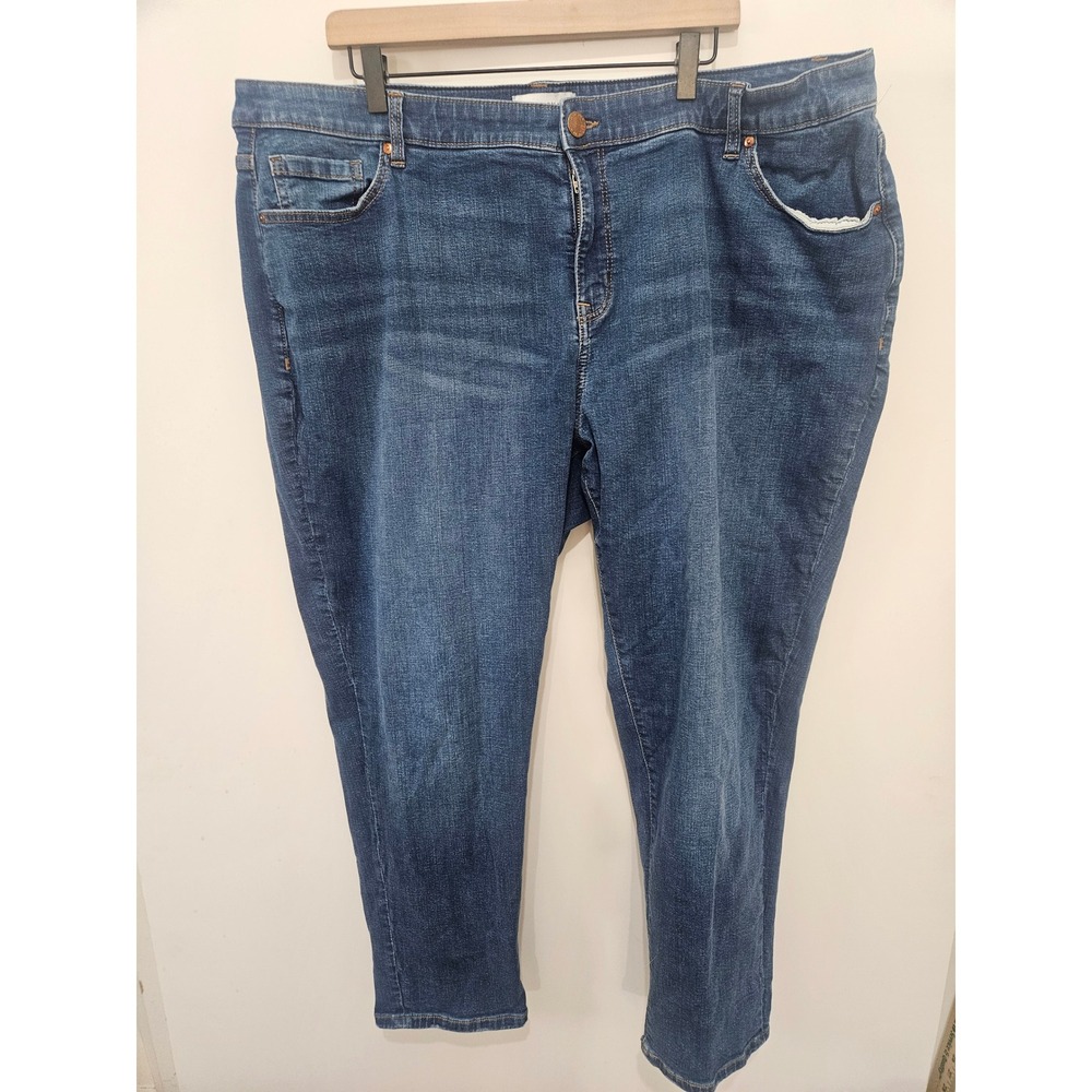 Lane Bryant Flex Magic Waist Mid-Rise Boyfriend Jeans Blue Denim Size 22